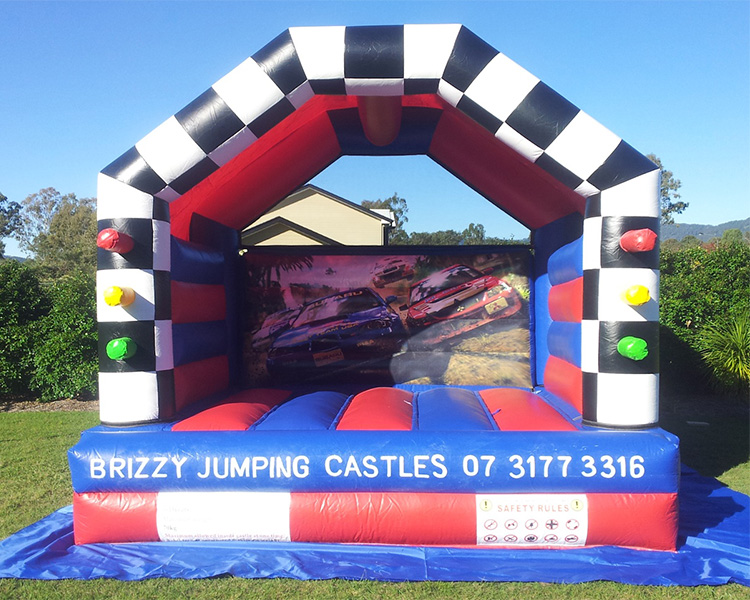 Racing Cars Bouncy Castle 70+ More Jumping Castles To Hire in Bris.