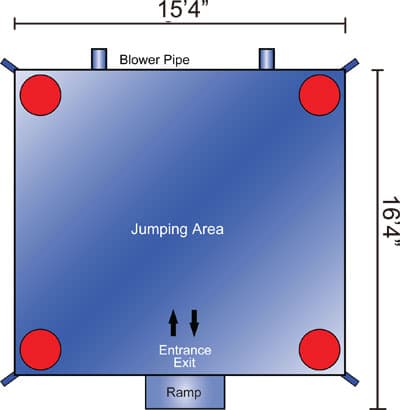 Ninja Jumps Inflatable Layout