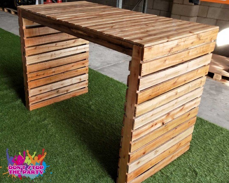 Pallet High Table Custom Made Pallet Furniture For Party Hire Brisbane