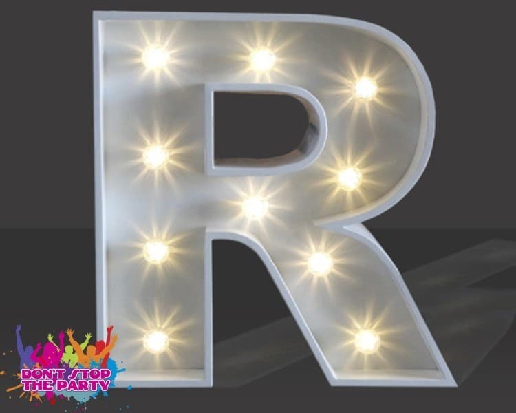 LED Light Up Letter 60cm R Don't Stop The Party Hire Group