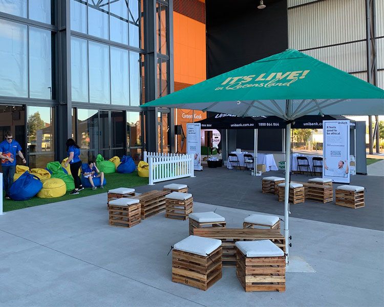 Pallet Pod Seat Hire Pallet Furniture Brisbane Don't Stop The Party