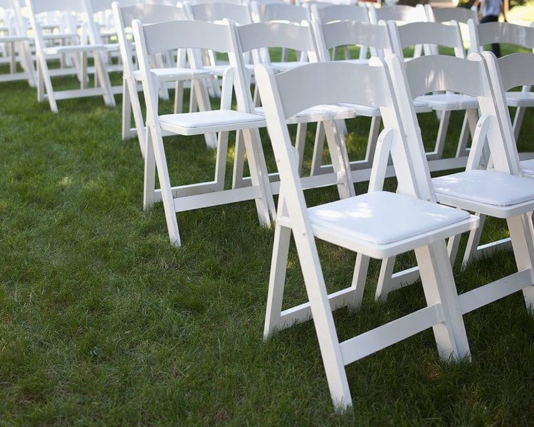 White Americana Chairs For Hire Folding White Padded
