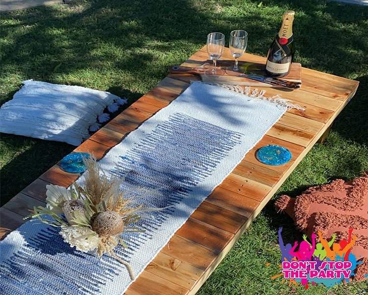 Pallet Picnic Tables Boho Picnic Table Hire Don't Stop The Party
