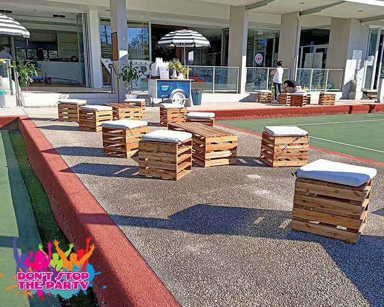 Pallet Pod Seat Hire Pallet Furniture Brisbane Don't Stop The Party