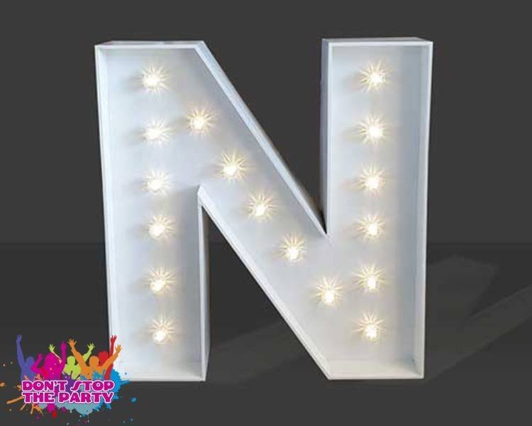 LED Light Up Letter N White, Lighting