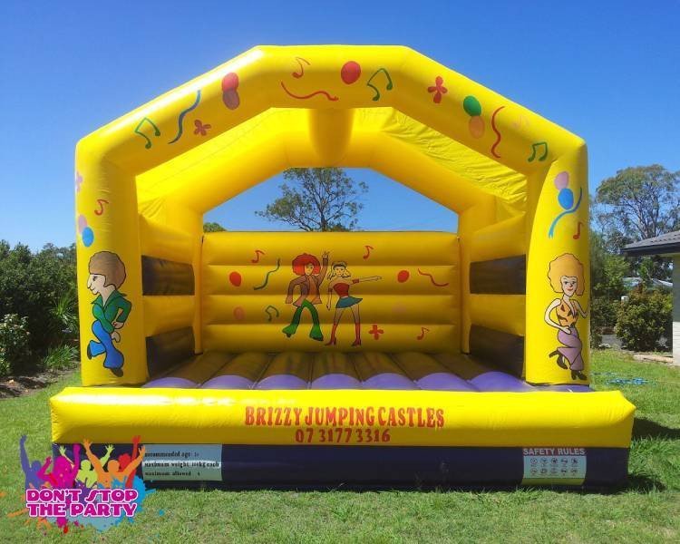 Adults Jumping Castle Disco Yellow