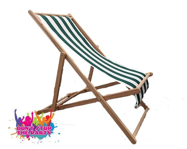 Deck Chair - Green and White