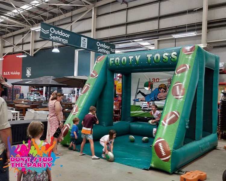 Inflatable Footy Toss Game Brisbane