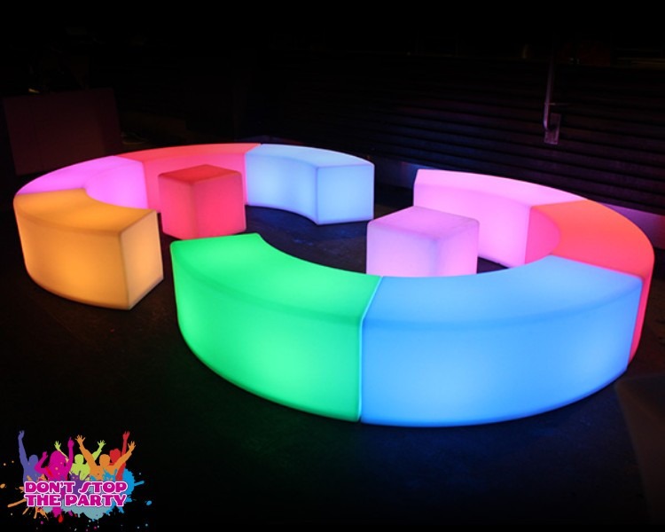 Illuminated Glow Bench - Curved