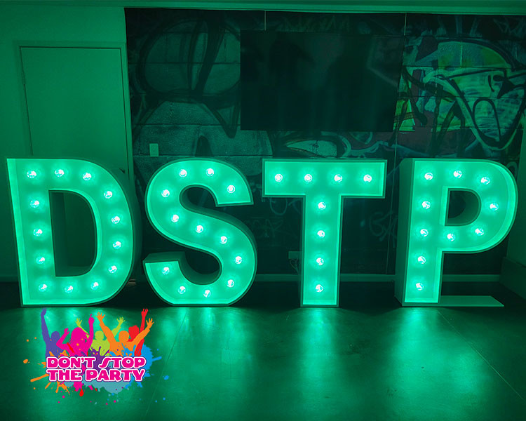 LED Light Up Letter 120cm G Don't Stop The Party Hire Group