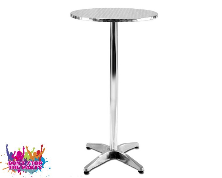 Dry Bar Cocktail Table Stainless Steel Don't Stop The Party Hire Group
