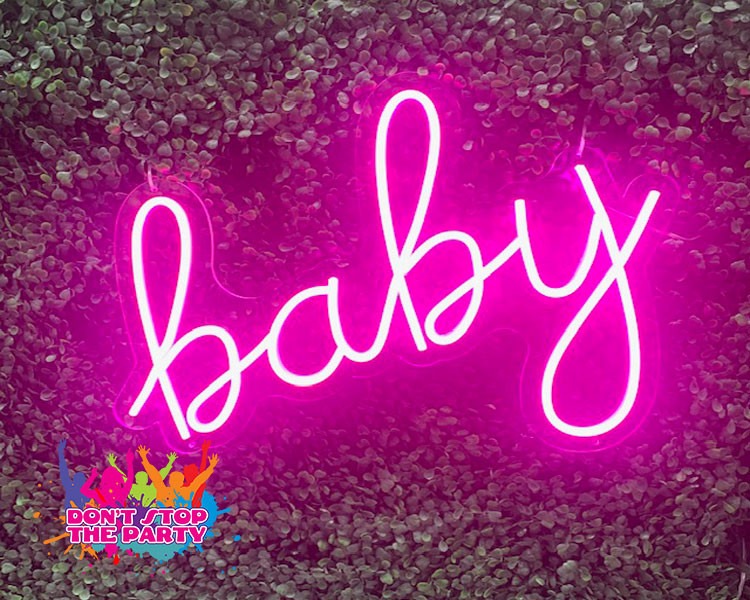 Neon Sign - baby - Pink