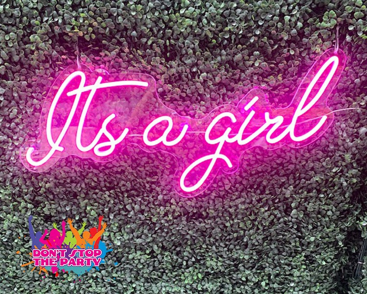 Neon Sign - It's A Girl - Pink
