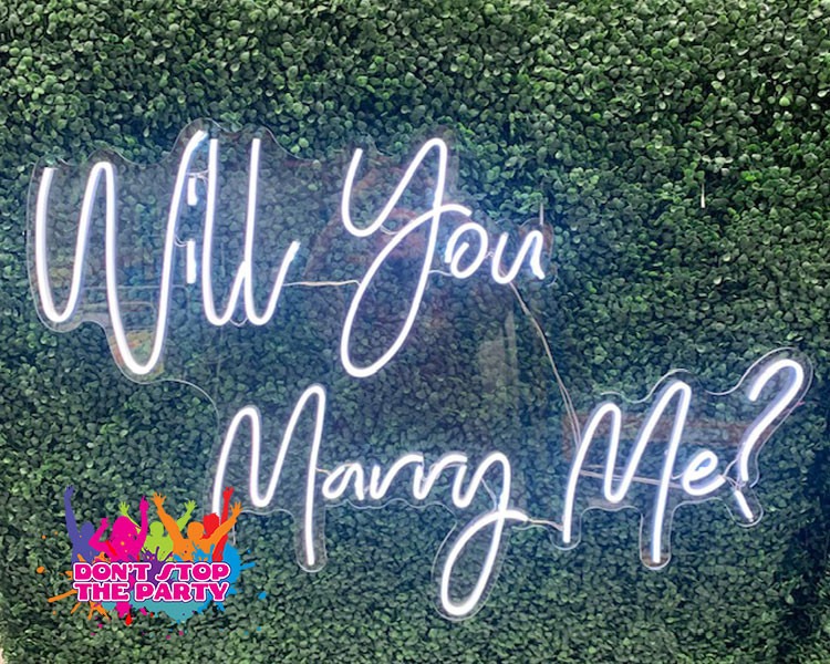 Neon Sign - Will You Marry Me - RGB