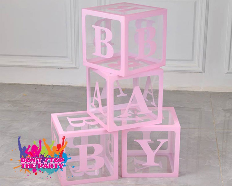 Letter Balloon Box Pink - BABY