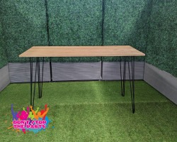 Hairpin Bar Table - Natural Top