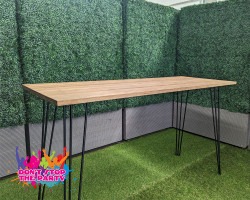 Hairpin Bar Table - Natural Top