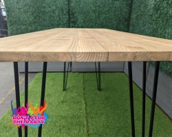 Hairpin Bar Table - Natural Top