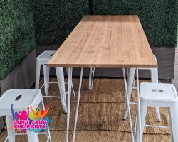 Hairpin Bar Table - Natural Top
