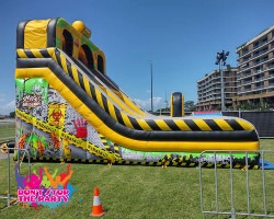 Toxic Themed Jumping Castle Slide Brisbane