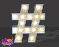 LED Light Up Hashtag - 120cm - #