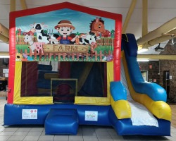 Animal Farm Combo Jumping Castle and Slide