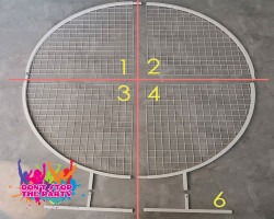 Mesh Backdrop Frame White - Round - 2mtr