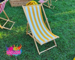 yelllow deck chair hire 1653959514 Deck Chair - Yellow and White