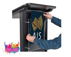 lectern hire brisbane 3 1677813477 Lectern With Display Frame