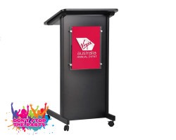 lectern hire brisbane 1677813477 Lectern With Display Frame