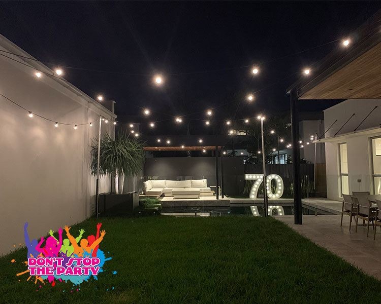 Festoon Lighting Hire For Birthday Party