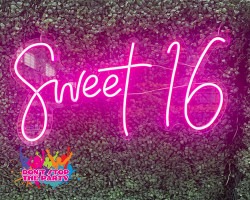 Neon Sign - Sweet 16 - Pink