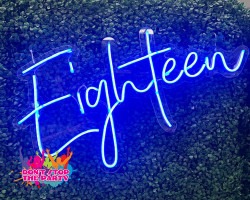 Neon Sign - Eighteen - RGB
