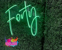 neon sign hire forty 3 1668402978 2 Neon Sign - Forty - RGB