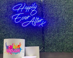 neon sign hire happily ever after 2 1668737222 1 Neon Sign - Happily Ever After - Blue