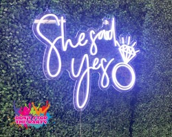 she said yes neon sign hire 2 1668399018 2 Neon Sign - She Said Yes - Cold White