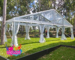 10x3 clear marquee for backyard with walls 1708068106 Marquee - Structure - 10m x 3m