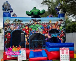 superheroes jumping castle hire 1710466326 Super Heroes Combo Jumping Castle