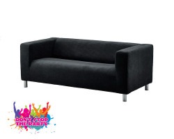 lounge sofa hire brisbane 1720586998 Lounge Sofa - 2 Seater Black