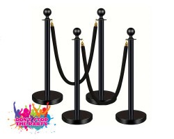 black bollard hire brisbane 1729315183 Black Bollard Stanchion