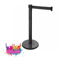 black tensa barrier hire 1729317627 Black Tensa Barrier - Retractable Queue Barrier