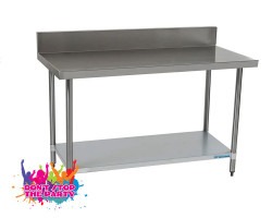 catering hire bench 1731466296 Stainless Steel Bench With Shelf - 1500mm