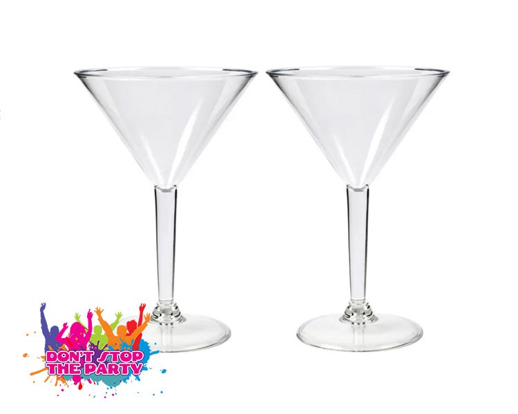 Plastic Martini Glass 230ml - 12 Pack
