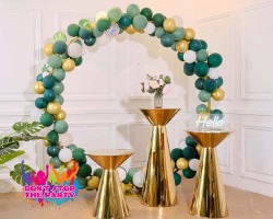 balloon frame round hire 1668829449 Balloon/Flower Frame Gold - Round - 2mtr