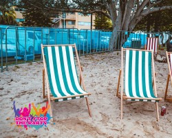 green white deck chair hire brisbane 3 1682037870 Deck Chair - Green and White