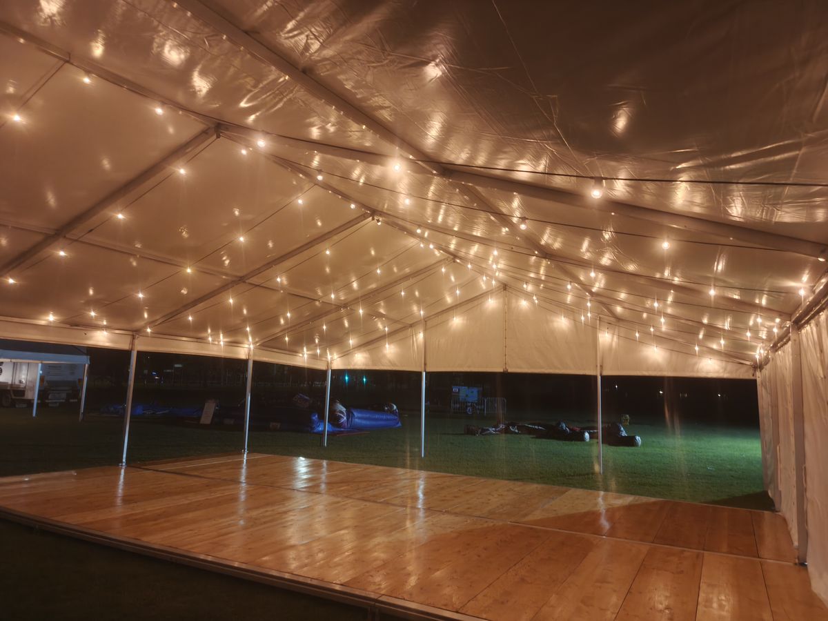 backyard party marquee fairy lights dance floor 1 Backyard and Garden Party Hire in Brisbane