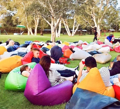 bean bag hire outdoor chill out zone Expos & Activations