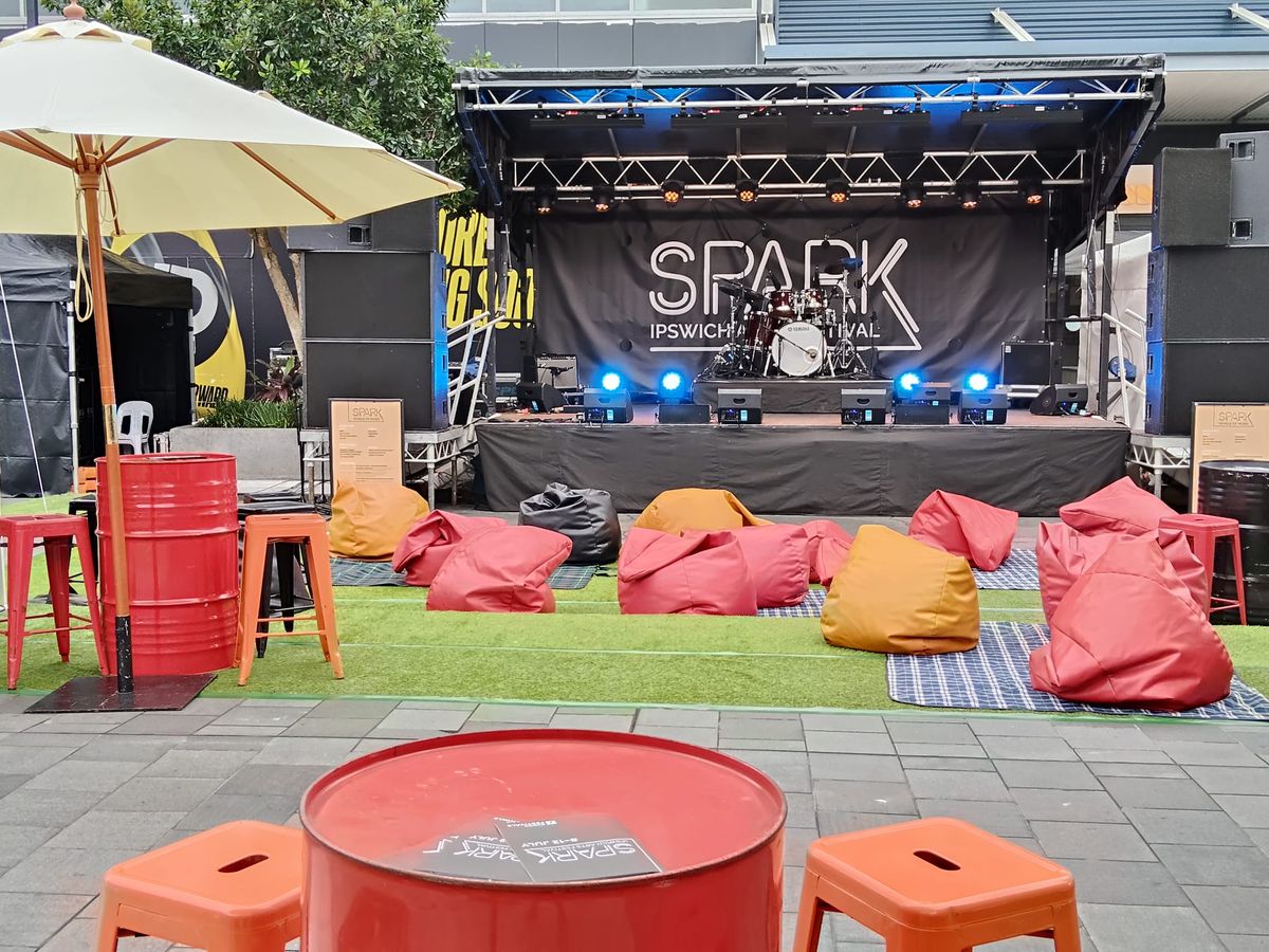 festival bean bag lounge stage hire ipswich 1 Festival and Market Equipment Hire in Brisbane