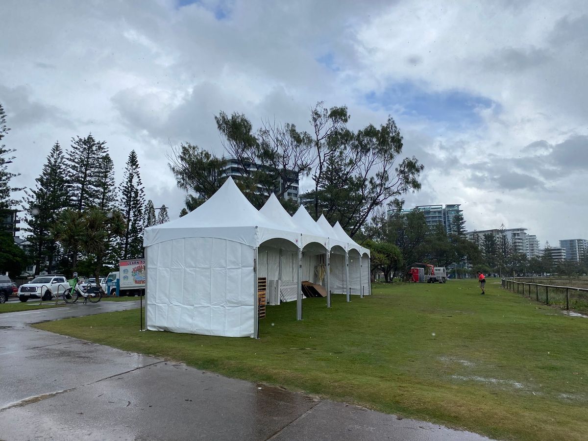 market stall pagoda marquee hire coolangatta 1 Festival and Market Equipment Hire in Brisbane