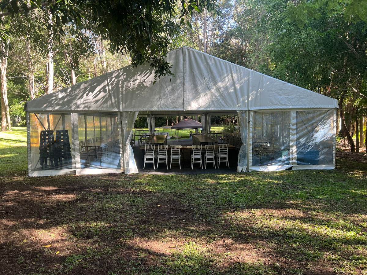 outdoor party marquee table hire 1 Backyard and Garden Party Hire in Brisbane